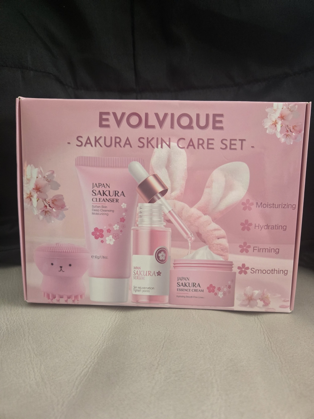 Evolvique Sakura Skin Care Set - Pink Hydrating Cleanse & Glow